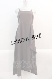 axes femme / ビット付フリルキャミワンピース M 茶 I-25-01-10-079-AX-OP-SZ-ZT042