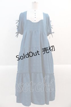 画像1: axes femme / トロワリュバンティアードワンピース F ブルーグリーン I-25-01-10-088-AX-OP-SZ-ZT379