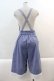 画像2: axes femme POETIQUE / サス付きハーフワイドパンツ M サックス I-25-01-10-124-AX-PA-SZ-ZT042 (2)