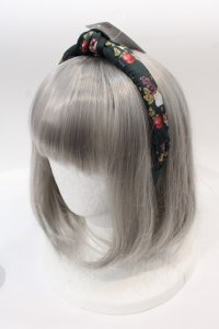 axes femme / フルーツ柄カチューシャ  グリーン I-25-01-13-001-AX-AC-HD-ZI
