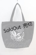 Physical Drop / Fastener Tote Bag  黒Ｘ白 I-25-01-13-052-LO-BG-HD-ZT443