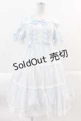 BABY,THE STARS SHINE BRIGHT / デザートワンピース  サックスＸ白 I-25-01-13-089-BA-OP-HD-ZY