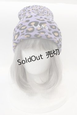 画像1: 【SALE】LAND by MILKBOY / レオパードビーニー  パープル I-25-01-13-019-MB-AC-HD-ZT437