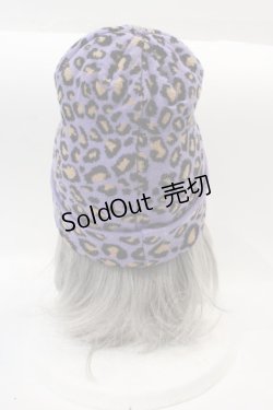 画像2: 【SALE】LAND by MILKBOY / レオパードビーニー  パープル I-25-01-13-019-MB-AC-HD-ZT437