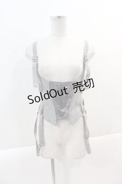 画像1: Ozz Croce / クロスボタン刺繍ビスチェ  グレー I-25-01-16-062-OO-JA-HD-ZI