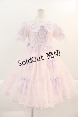 画像1: Angelic Pretty / Puffギンガムワンピース  ピンクＸラベンダー I-25-01-16-070-AP-OP-HD-ZY