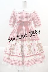 BABY,THE STARS SHINE BRIGHT / くみゃちゃんのSweet Heart Checkワンピース  赤 I-25-01-16-073-BA-OP-HD-ZI
