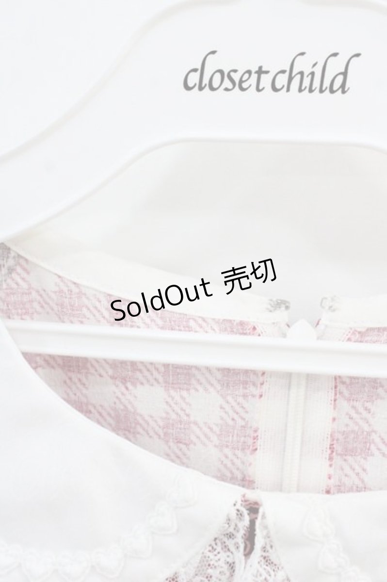 画像3: BABY,THE STARS SHINE BRIGHT / くみゃちゃんのSweet Heart Checkワンピース  赤 I-25-01-16-073-BA-OP-HD-ZI (3)