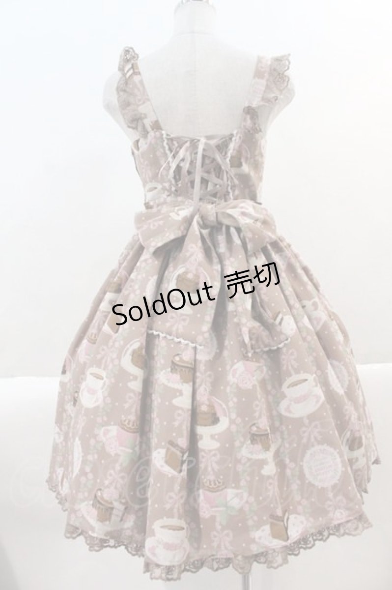 画像2: Angelic Pretty / Chocolate Teatimeジャンパースカート  ブラウン I-25-01-16-074-AP-OP-HD-ZY (2)