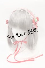 Nile Perch / ギンガムチェックいちごリボンヘッドドレス  赤Ｘ白 I-25-01-16-016-LO-AC-HD-ZI