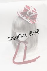 Angelic Pretty / ドレスアップRibbonミニHat  赤Ｘ白 I-25-01-18-115-AP-AC-HD-ZI