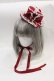 画像1: Angelic Pretty / ドレスアップRibbonミニHat  赤Ｘ白 I-25-01-18-115-AP-AC-HD-ZI (1)