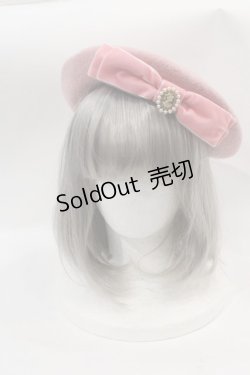 画像1: 【SALE】m petit by misako / カメオリボンベレー  ピンク I-25-01-18-117-LO-AC-HD-ZT-K011