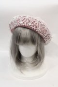 m petit by misako / レースベレー  ピンクＸ白 I-25-01-18-119-LO-ZA-HD-ZT-K011