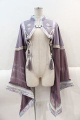 Ozz oneste / フラワー刺繍ハイネック着物袖ボレロ  パープル I-25-01-18-013-OO-BL-HD-ZS