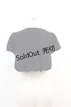 画像2: BPN / フロッキードット半袖ボレロ  黒 I-25-01-18-023-GO-TO-HD-ZI