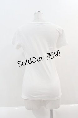 画像2: PEACE NOW / うさぎさん時計プリントTシャツ  白Ｘ黒 I-25-01-18-024-PU-TO-HD-ZI