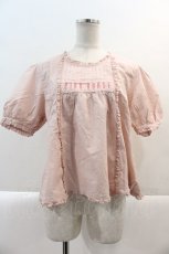 画像1: PINK HOUSE / ロゴ刺繍入りブラウス  ピンク I-25-01-20-060-LO-BL-HD-ZT051 (1)