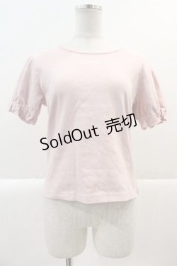 画像1: PINK HOUSE / ロゴ入りパフスリーブカットソー 3(M) ピンク I-25-01-20-079-LO-TO-HD-ZI