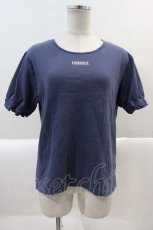 画像1: 【SALE】PINK HOUSE / ロゴ入りパフスリーブカットソー 4(L) ネイビー I-25-01-20-085-LO-TO-HD-ZT256 (1)