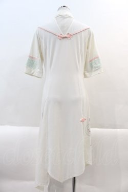 画像2: Ozz oneste / 裾朝顔&金魚プリントスナップボタン半袖シャツワンピース  アイボリー I-25-01-20-098-OO-SK-HD-ZI