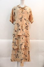 画像1: PINK HOUSE / 百合柄ドッキングワンピース  ベージュ I-25-01-20-111-LO-OP-HD-ZT491 (1)