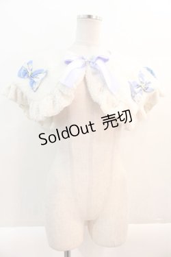 画像1: 【SALE】Nile Perch / リボンファーケープ  アイボリー I-25-01-20-113-LO-JA-HD-ZT006