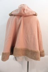 画像2: PINK HOUSE / フード付きケープ  ピンクＸブラウン I-25-01-20-119-LO-JA-HD-ZTC018 (2)