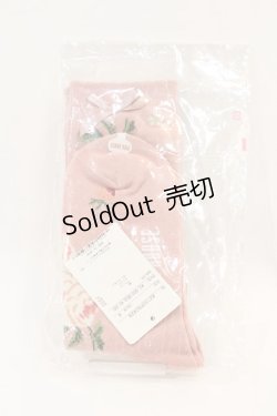 画像2: PINK HOUSE / Berry Rose柄ソックス  ピンク I-25-01-20-035-LO-ZA-HD-ZI