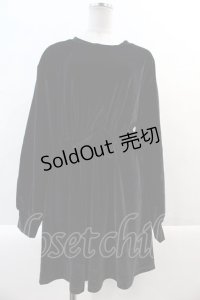 NieR Clothing / ベルベットワンピース  黒Ｘ白 I-25-01-21-053-PU-OP-HD-ZI