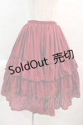 ATELIER PIERROT / Three-Tiered Ruffle Chiffon Skirt  ボルドー I-25-01-21-068-EL-SK-HD-ZI