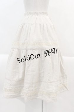 画像2: PINK HOUSE / 波刺繍スカート  ベージュ I-25-01-21-083-LO-SK-HD-ZI