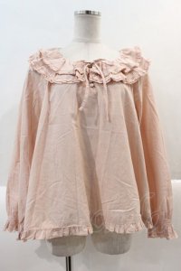 PINK HOUSE / 襟付きブラウス  ピンク I-25-01-24-012-LO-BL-HD-ZI