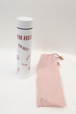 画像1: PINK HOUSE / ロゴ入りポケットサーモボトル  ピンク I-25-01-24-115-LO-ZA-HD-ZI