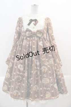 画像1: Angelic Pretty / Melty Creamドーナツワンピース  ブラウン I-25-01-24-019-AP-OP-HD-ZY