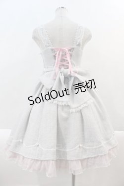 画像2: Angelic Pretty / しろくまアップリケジャンパースカートSet  グレーＸピンク I-25-01-24-020-AP-OP-HD-ZI