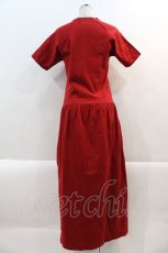 画像2: PINK HOUSE / ロゴpt半袖ロングワンピース  レッド I-25-01-26-045-LO-OP-HD-ZT306 (2)