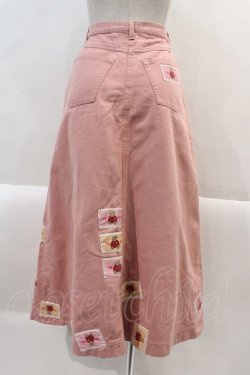 画像2: PINK HOUSE / クマワッペン散らしチノスカート  ピンク I-25-01-26-052-LO-SK-HD-ZS