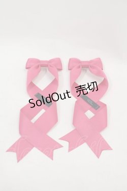画像1: LOTUS ribbon / ツインリボンバレッタ  ピンク I-25-01-26-088-EL-AC-HD-ZI