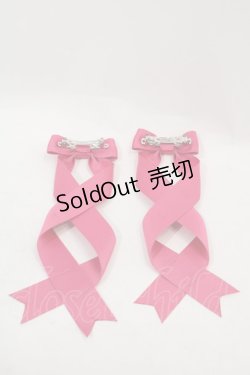 画像2: LOTUS ribbon / ツインリボンバレッタ  ピンク I-25-01-26-088-EL-AC-HD-ZI