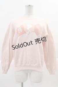 PINK HOUSE / ロゴptパッチワークスウェット  ピンク I-25-01-26-012-LO-TO-HD-ZI