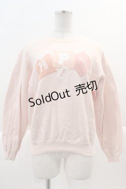 画像1: PINK HOUSE / ロゴptパッチワークスウェット  ピンク I-25-01-26-012-LO-TO-HD-ZI