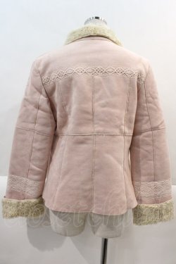 画像2: PINK HOUSE / ボア&スウェードハーフコート M ピンク I-25-01-26-038-LO-CO-HD-ZT-C018