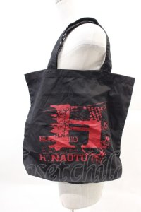 h.NAOTO / トートバッグ  黒Ｘ赤 I-25-02-04-047-HN-BG-HD-ZT-K013