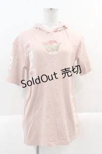 PINK HOUSE / ベリー籠pt&ワッペンフード付き半袖トップス L ピンク I-25-02-04-089-LO-TO-HD-ZI