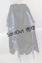 CIVARIZE / Fadeless レイヤードスカートパンツ  黒Ｘ青 I-25-02-04-118-GO-PA-HD-ZI