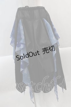 画像1: CIVARIZE / Fadeless レイヤードスカートパンツ  黒Ｘ青 I-25-02-04-118-GO-PA-HD-ZI