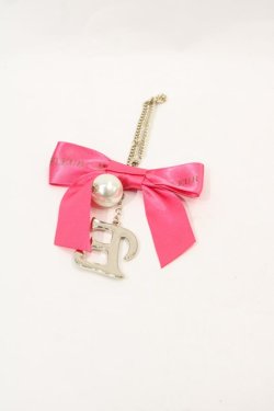 画像2: Maison de FLEUR / イニシャルバッグチャーム  ピンク I-25-02-04-040-LO-ZA-HD-ZT432