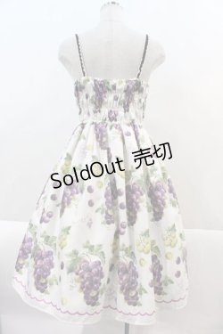 画像2: Emily Temple cute / Lady Grapesキャミソールワンピース  アイボリーXパープル I-25-02-07-062-ET-OP-HD-ZI