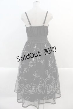 画像2: axes femme POETIQUE / シエルエトワール刺繍ワンピース  黒 I-25-02-07-067-AX-OP-HD-ZI